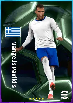 Vangelis Pavlidis eFootball 2026 player card, 82 OVR CF