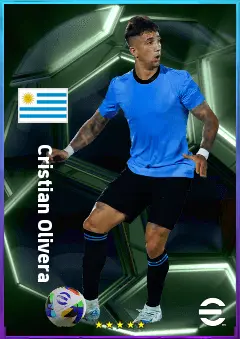 Cristian Olivera eFootball 2026 player card, 80 OVR RWF