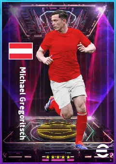 Michael Gregoritsch eFootball 2026 player card, 80 OVR CF