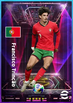 Francisco Trincão eFootball 2026 player card, 83 OVR RWF