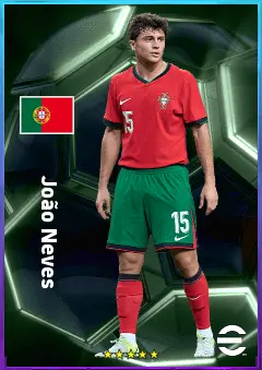 João Neves eFootball 2026 player card, 83 OVR CMF