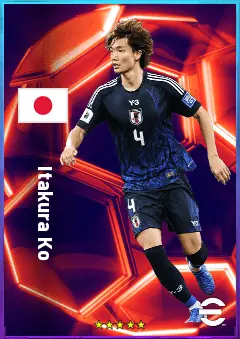Itakura Ko eFootball 2026 player card, 81 OVR CB