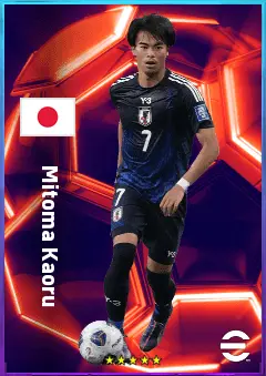 Mitoma Kaoru eFootball 2026 player card, 82 OVR LMF