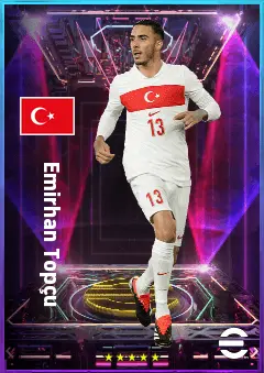 Emirhan Topçu eFootball 2026 player card, 76 OVR CB
