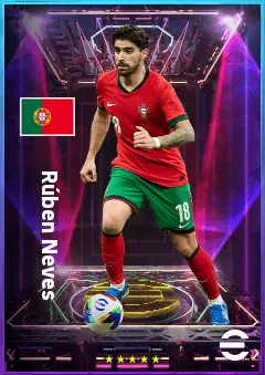Rúben Neves eFootball 2026 player card, 82 OVR DMF