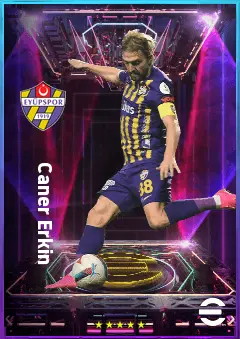 Caner Erkin eFootball 2026 player card, 76 OVR LB