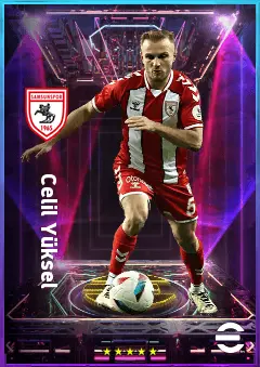 Celil Yüksel eFootball 2026 player card, 74 OVR CMF