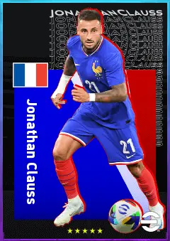 Jonathan Clauss eFootball 2026 player card, 80 OVR RB