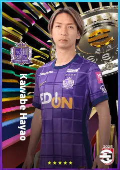 Kawabe Hayao eFootball 2026 player card, 78 OVR CMF