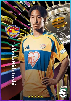Takeda Hidetoshi eFootball 2026 player card, 75 OVR AMF