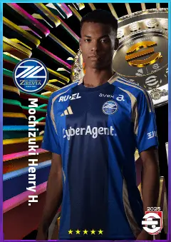 Mochizuki Henry H. eFootball 2026 player card, 76 OVR RB