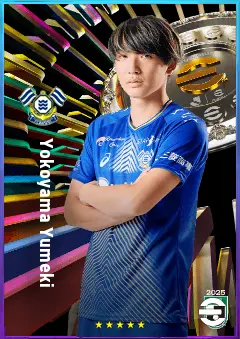 Yokoyama Yumeki eFootball 2026 player card, 75 OVR LWF