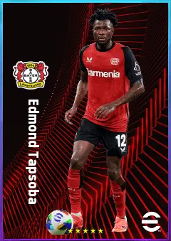 Edmond Tapsoba eFootball 2026 player card, 82 OVR CB