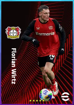 Florian Wirtz eFootball 2026 player card, 85 OVR AMF
