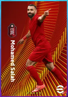 Mohamed Salah eFootball 2026 player card, 86 OVR RWF