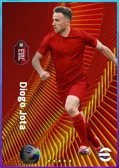 Diogo Jota eFootball 2026 player card, 82 OVR LWF