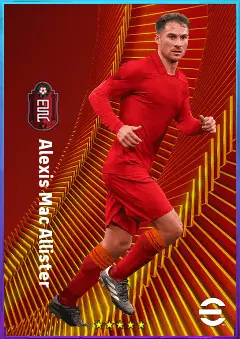 Alexis Mac Allister eFootball 2026 player card, 84 OVR CMF