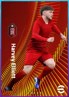 Harvey Elliott eFootball 2026 player card, 81 OVR AMF