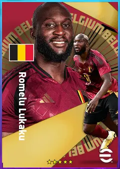 Romelu Lukaku eFootball 2026 player card, 82 OVR CF