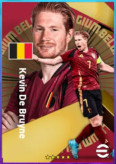 Kevin De Bruyne eFootball 2026 player card, 83 OVR AMF