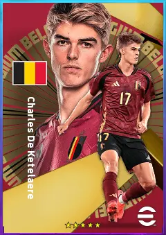 Charles De Ketelaere eFootball 2026 player card, 82 OVR SS