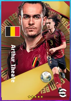 Arthur Theate eFootball 2026 player card, 82 OVR CB
