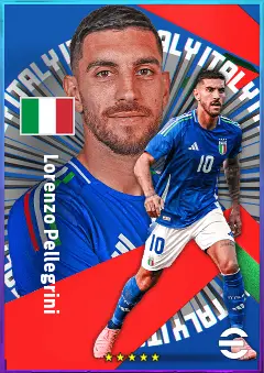 Lorenzo Pellegrini eFootball 2026 player card, 82 OVR AMF