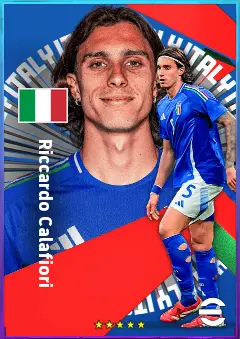 Riccardo Calafiori eFootball 2026 player card, 84 OVR CB