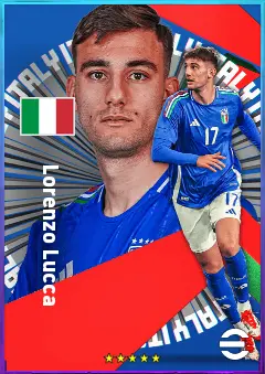 Lorenzo Lucca eFootball 2026 player card, 81 OVR CF