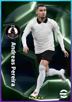 Andreas Pereira eFootball 2026 player card, 80 OVR AMF