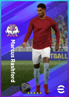 Marcus Rashford eFootball 2026 player card, 81 OVR LWF