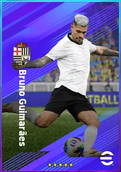Bruno Guimarães eFootball 2026 player card, 83 OVR DMF