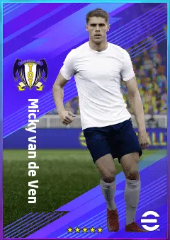 Micky van de Ven eFootball 2026 player card, 83 OVR CB
