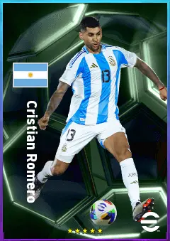 Cristian Romero eFootball 2026 player card, 83 OVR CB