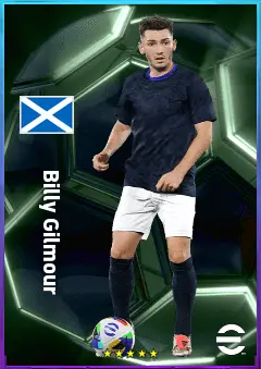 Billy Gilmour eFootball 2026 player card, 81 OVR DMF