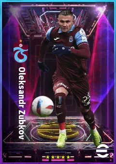 Oleksandr Zubkov eFootball 2026 player card, 80 OVR RWF