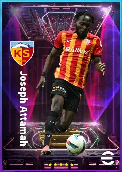 Joseph Attamah eFootball 2026 player card, 76 OVR DMF