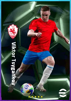 Viktor Tsygankov eFootball 2026 player card, 82 OVR RWF
