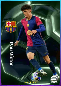 Pau Víctor eFootball 2026 player card, 79 OVR LWF