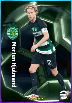Morten Hjulmand eFootball 2026 player card, 82 OVR DMF