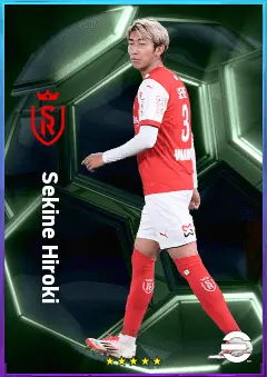 Sekine Hiroki eFootball 2026 player card, 76 OVR RB