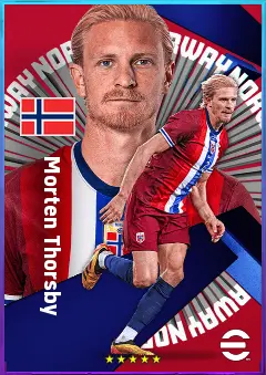 Morten Thorsby eFootball 2026 player card, 79 OVR CMF