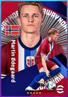 Martin Ødegaard eFootball 2026 player card, 85 OVR CMF