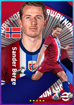 Sander Berge eFootball 2026 player card, 81 OVR CMF