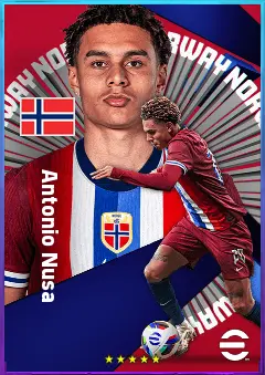 Antonio Nusa eFootball 2026 player card, 79 OVR LWF