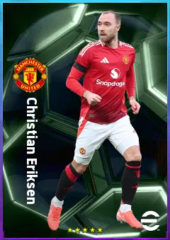 Christian Eriksen eFootball 2026 player card, 80 OVR CMF