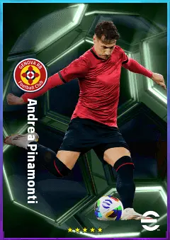 Andrea Pinamonti eFootball 2026 player card, 81 OVR CF