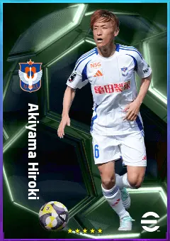 Akiyama Hiroki eFootball 2026 player card, 77 OVR CMF