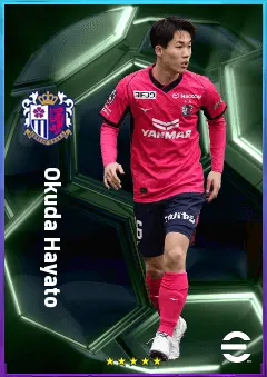 Okuda Hayato eFootball 2026 player card, 76 OVR RB