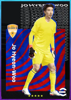 Jo Hyeon-Woo eFootball 2026 player card, 77 OVR GK